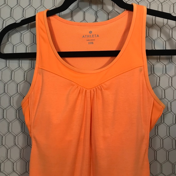 Athleta Orange Tank Top with Built-in Bra - Picture 2 of 5